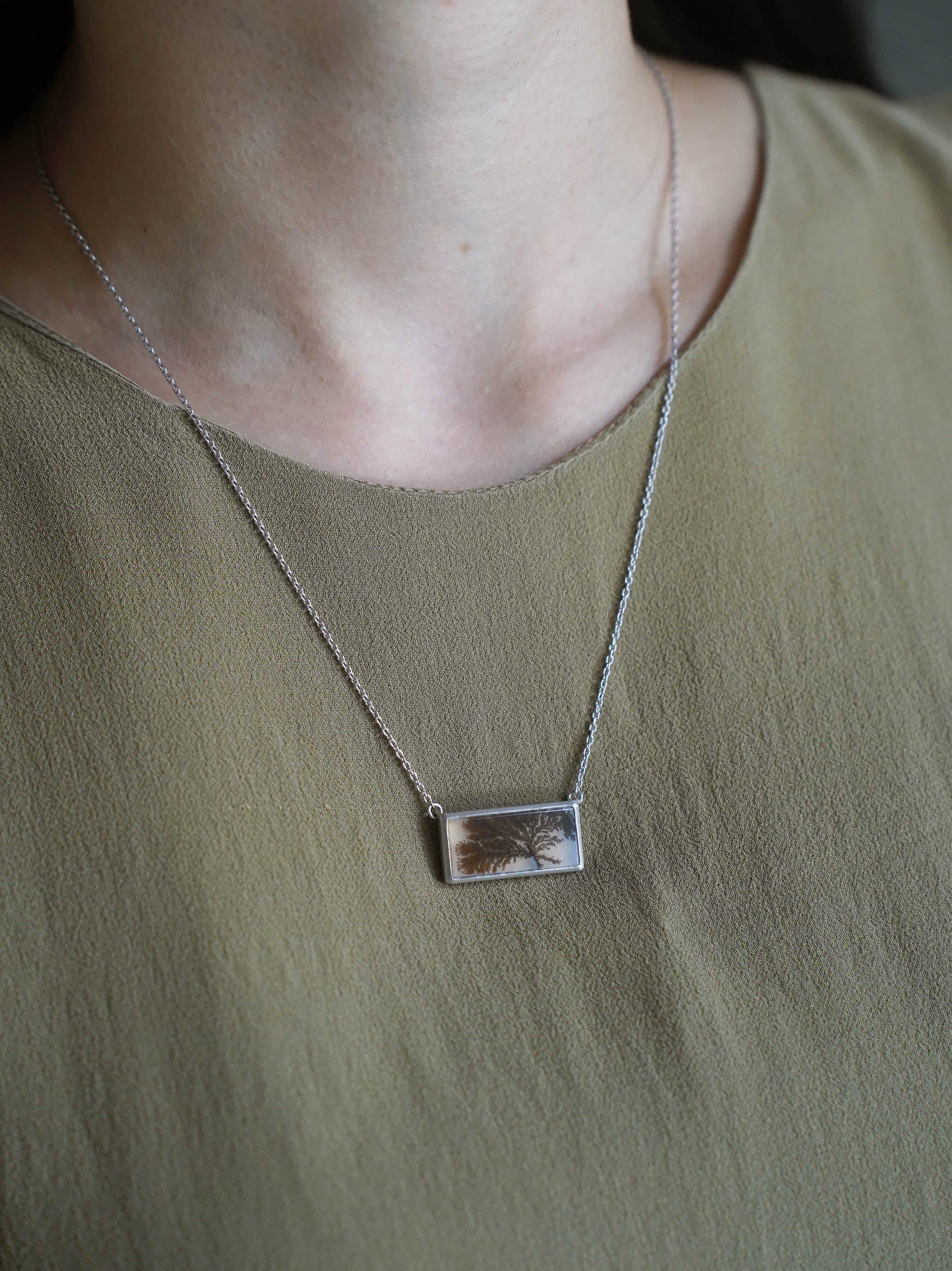CHIZURU NAGAOKA / DendriticAgate Necklace (silver)