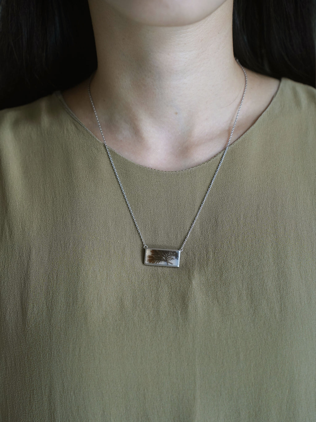 CHIZURU NAGAOKA / DendriticAgate Necklace (silver)