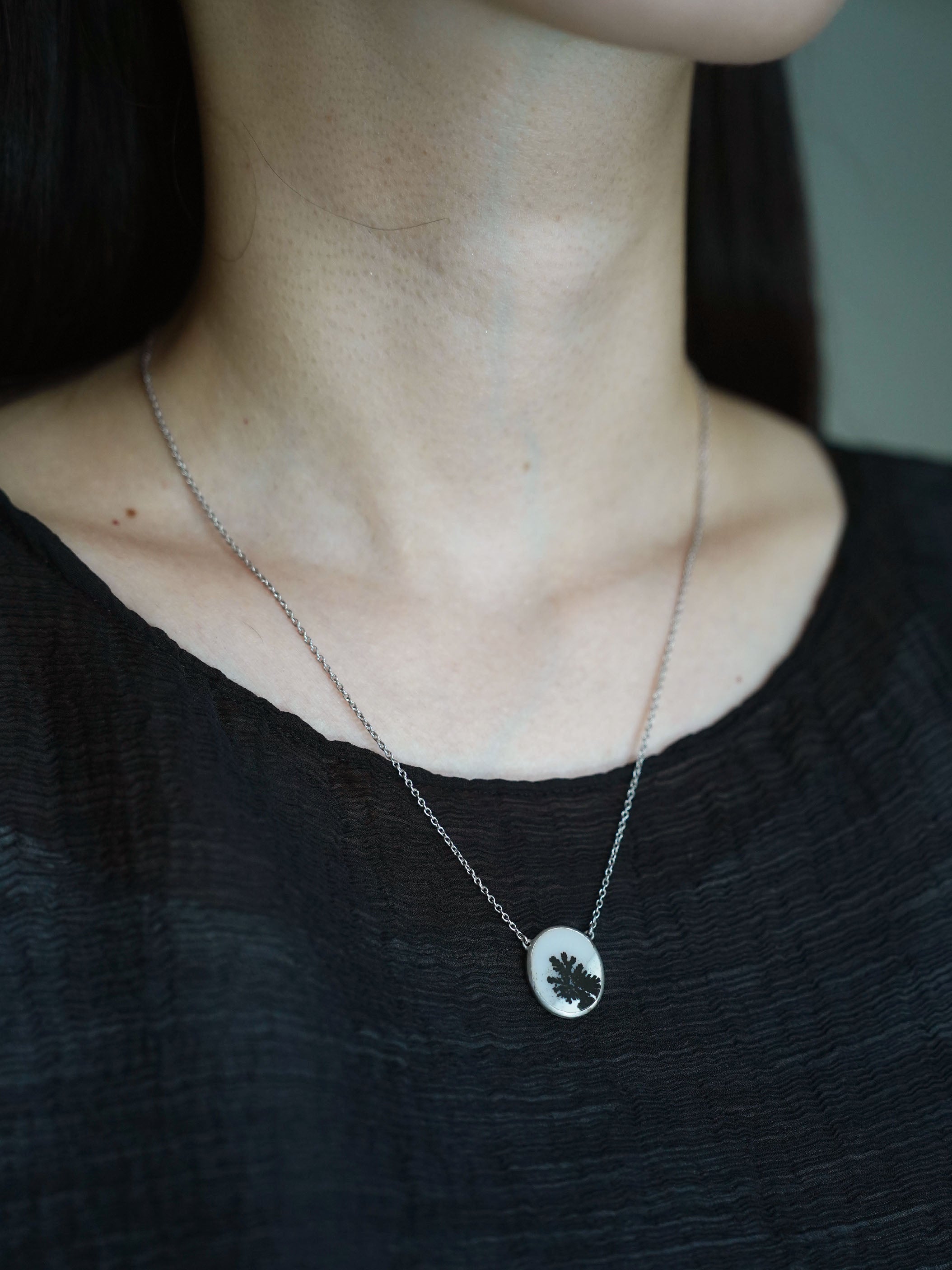 CHIZURU NAGAOKA / DendriticAgate Necklace (silver)