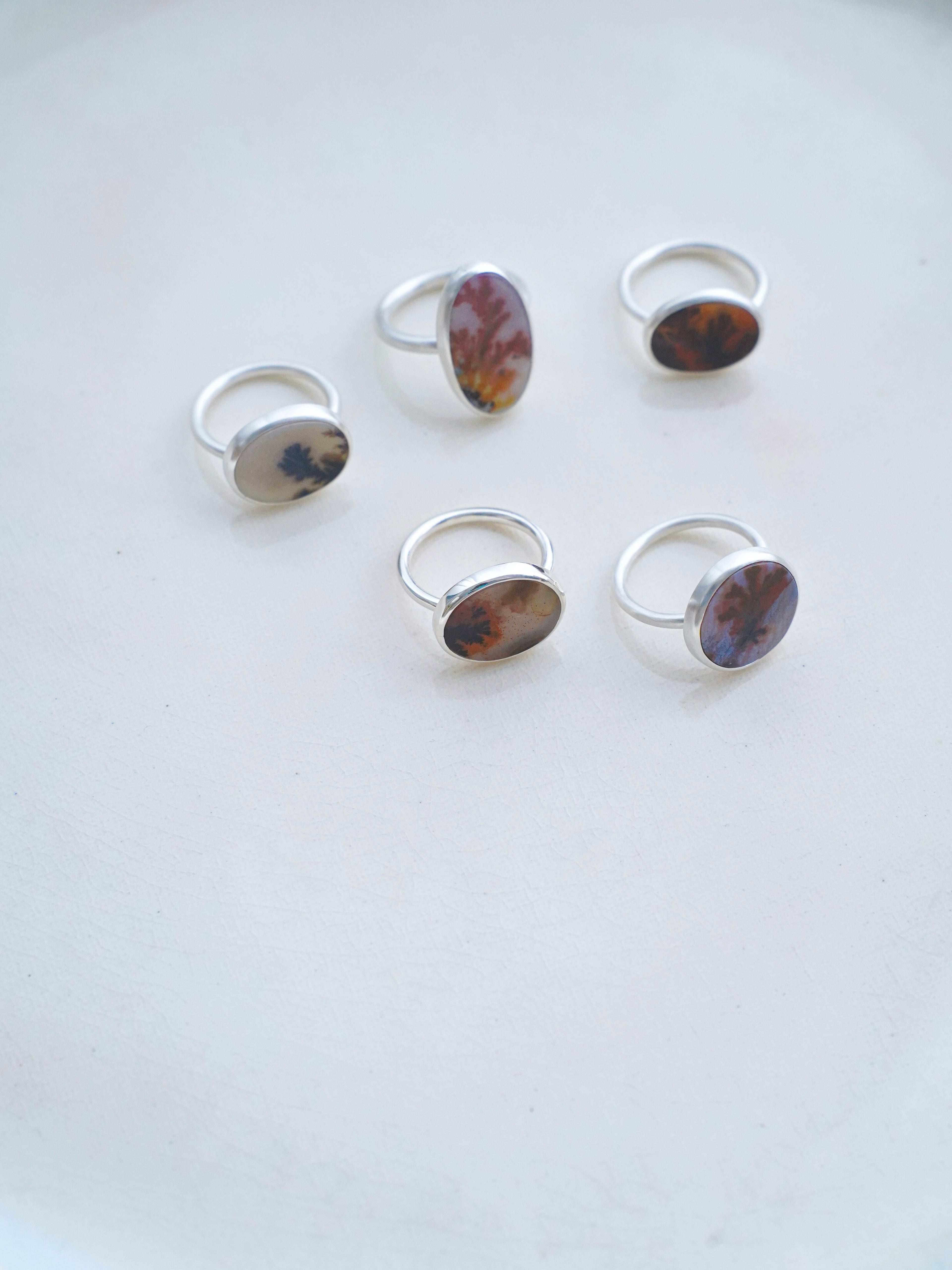 CHIZURU NAGAOKA / DendriticAgate Ring - large (040)