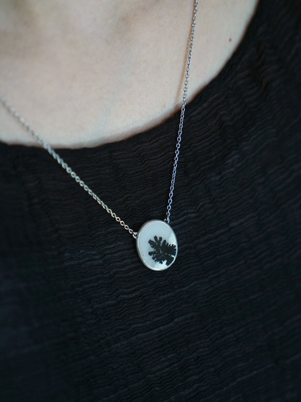 CHIZURU NAGAOKA / DendriticAgate Necklace (silver)