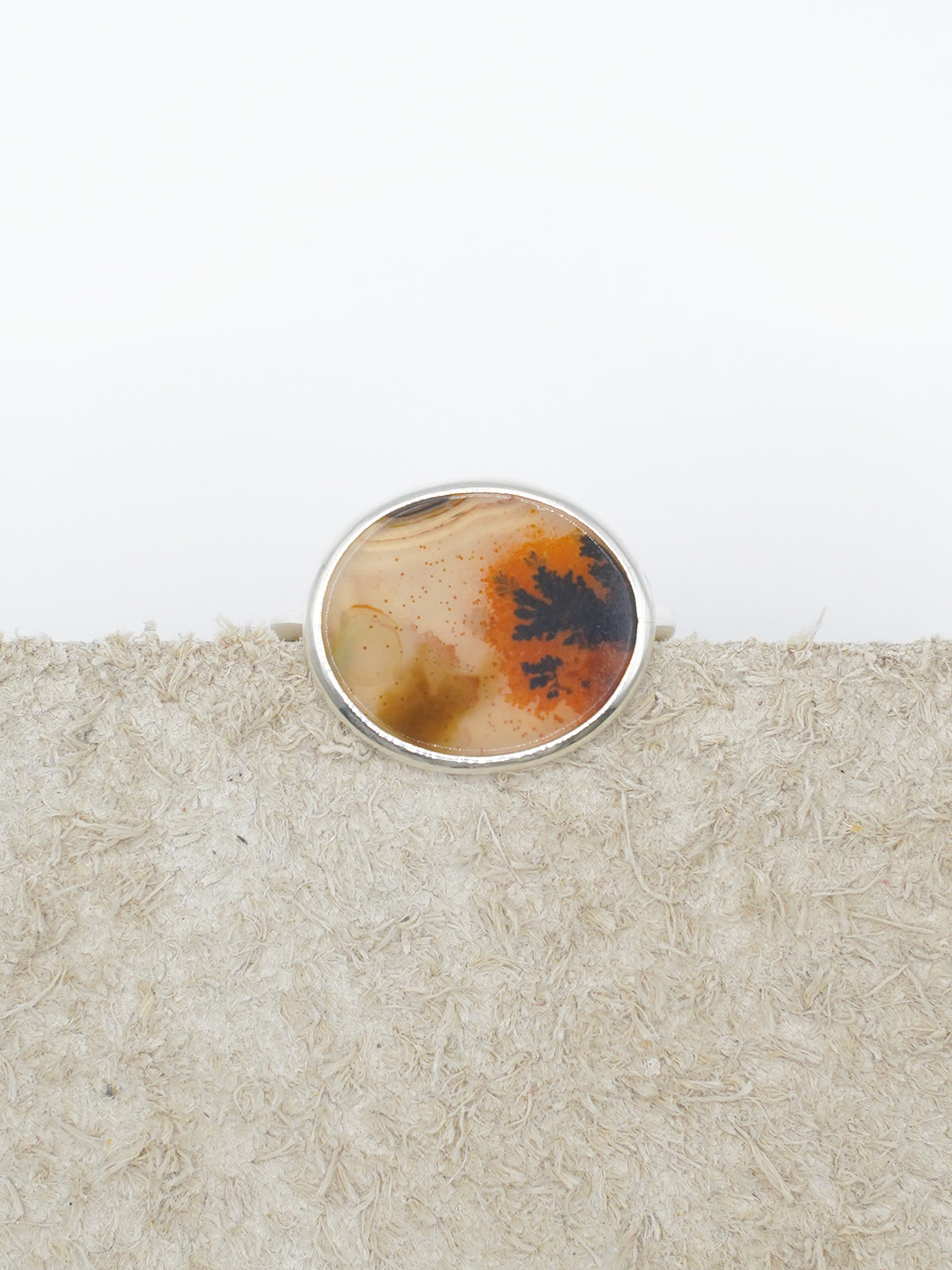 CHIZURU NAGAOKA / DendriticAgate Ring - small (052)