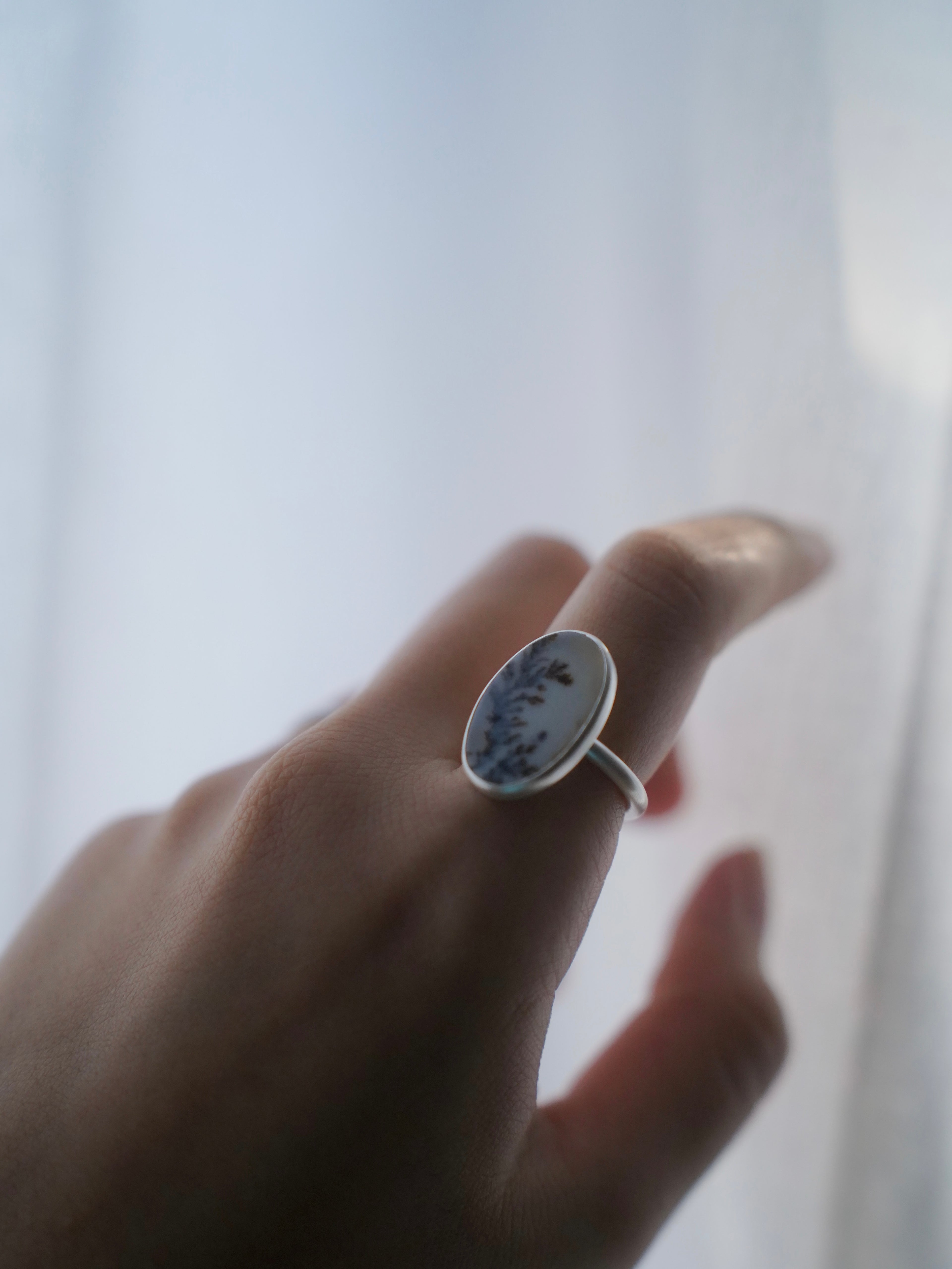 CHIZURU NAGAOKA / DendriticAgate Ring - large (040)