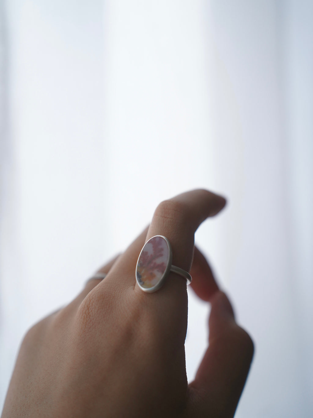 CHIZURU NAGAOKA / DendriticAgate Ring - large (042)