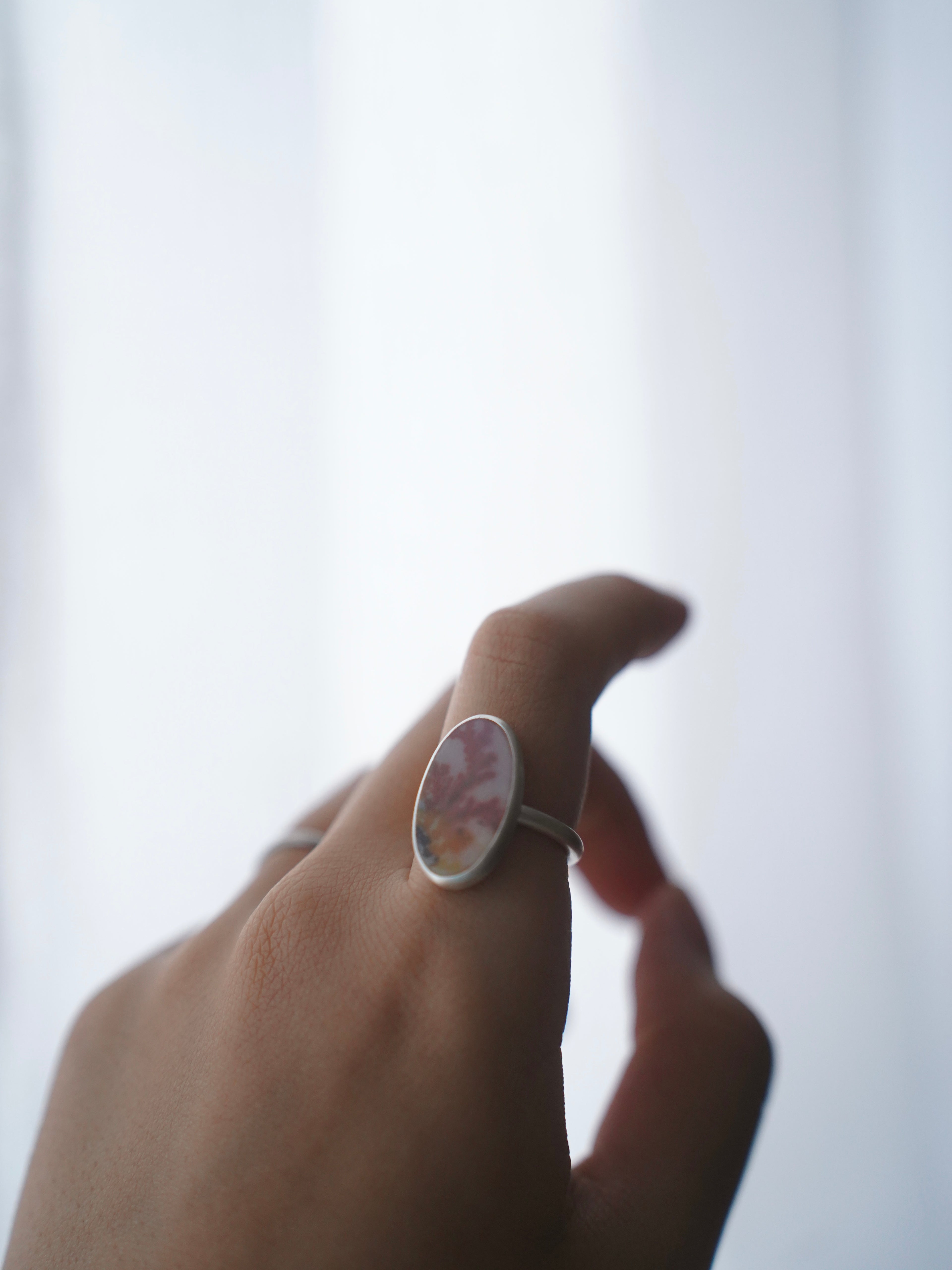 CHIZURU NAGAOKA / DendriticAgate Ring - large (042)