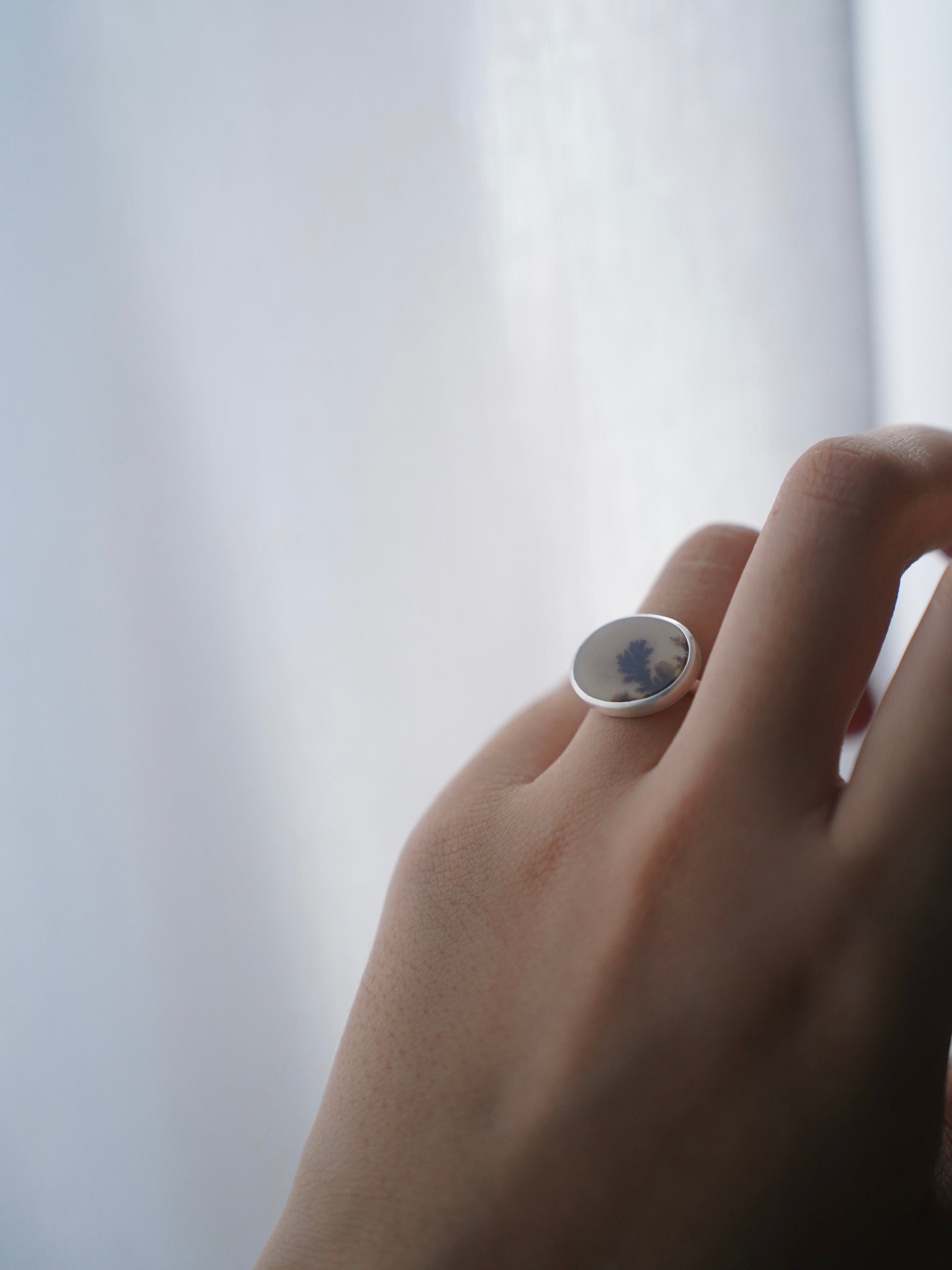 CHIZURU NAGAOKA / DendriticAgate Ring - small (051)